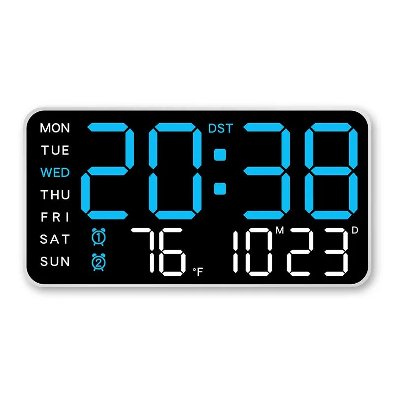 Giant Intelligent Digital Wall Clock|One screen to control time-temperature-date, home technology pulls full!