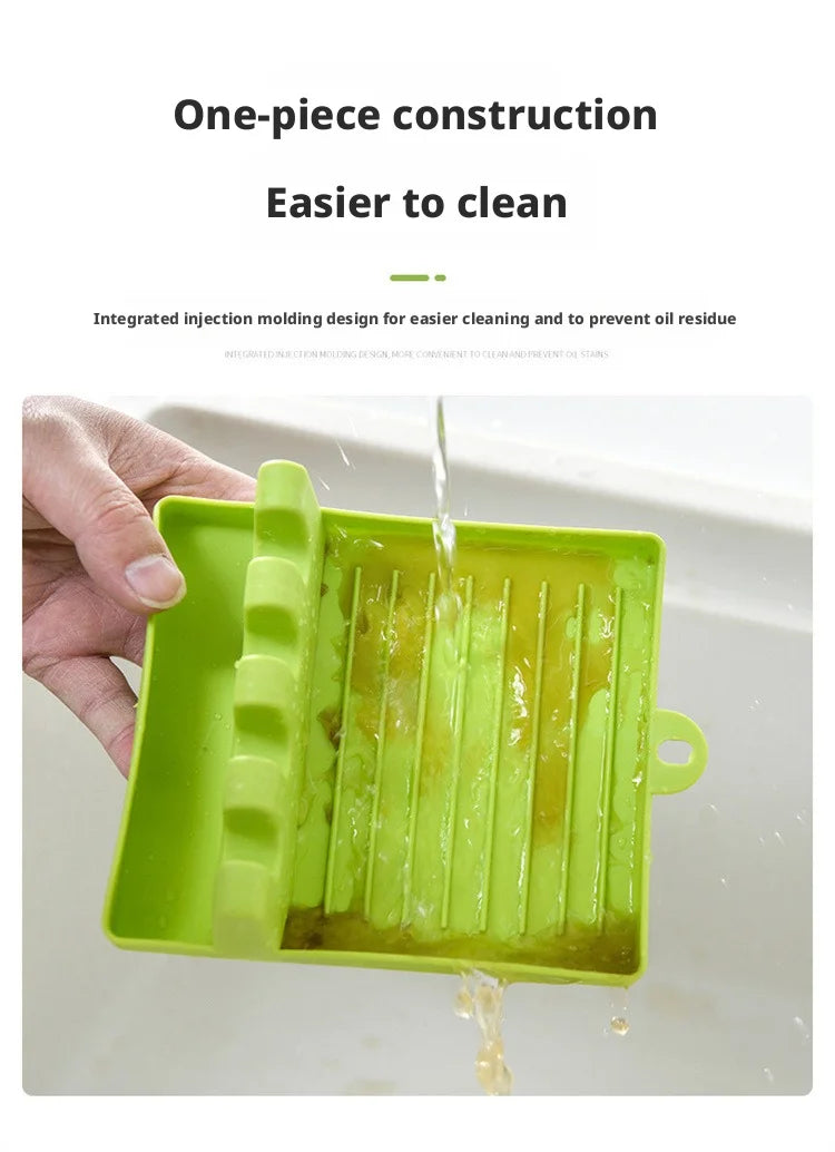 Multifunctional Kitchen Worktop Organiser: Spatula and Lid Holder, Ladle Rest and Chopstick Holder, Cabinet Shelf – 1-Piece Set