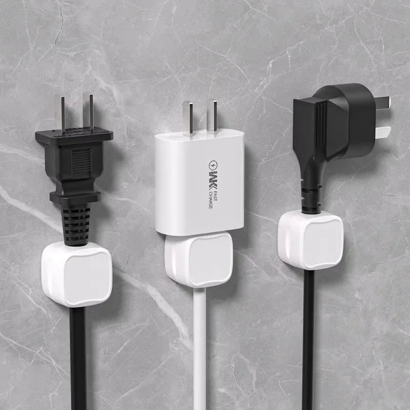 3/6pcs Office Desktop Magnetic Cable Organizer, Mobile Data Cable Storage Fixture, Wall Plug, Wiring Hook