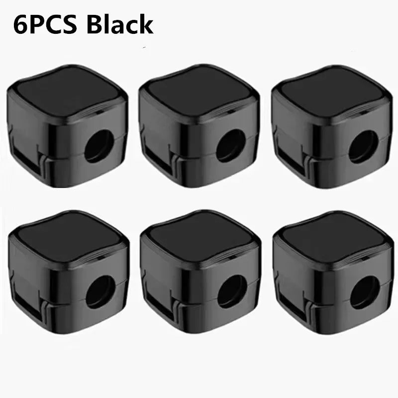 3/6pcs Office Desktop Magnetic Cable Organizer, Mobile Data Cable Storage Fixture, Wall Plug, Wiring Hook