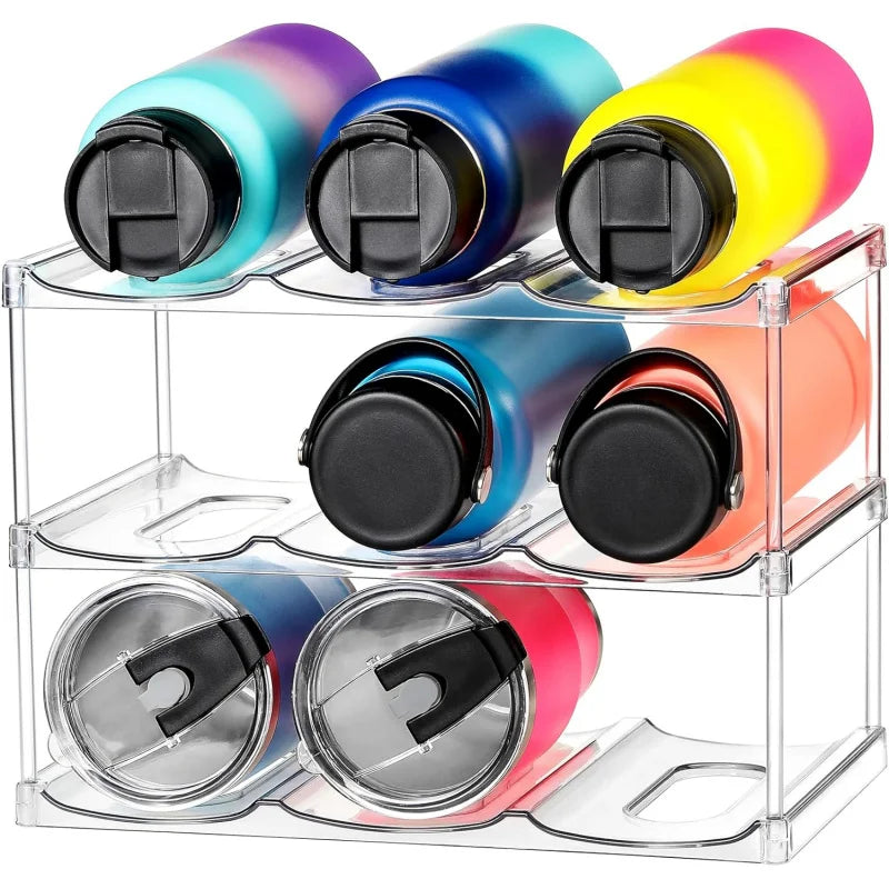 Stackable Large Capacity Water Bottle Storage Rack AdaptationStanleyLarge Diameter Insulated Cup Kitchen Living Room Cabinet Tra