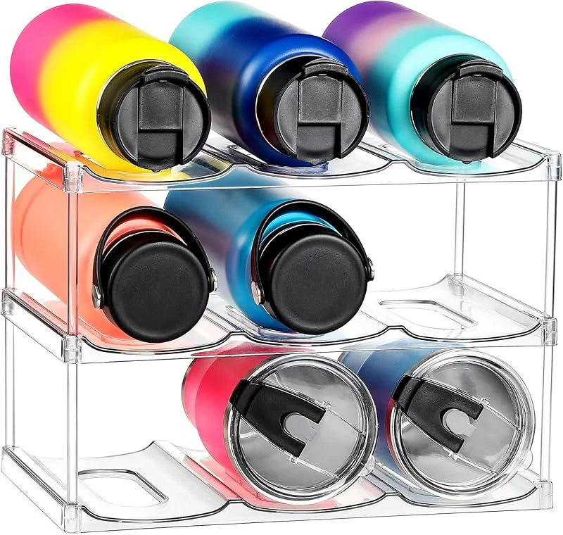 Stackable Large Capacity Water Bottle Storage Rack AdaptationStanleyLarge Diameter Insulated Cup Kitchen Living Room Cabinet Tra