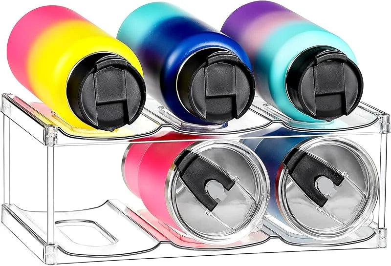 Stackable Large Capacity Water Bottle Storage Rack AdaptationStanleyLarge Diameter Insulated Cup Kitchen Living Room Cabinet Tra